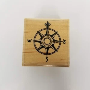 Vintage Stampabilities Vintage Compass D1024 Wood Rubber Stamp Craft Scrapbook - Picture 1 of 5