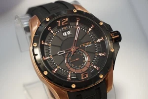 NOA Skandar Ronda Quartz 45mm Stainless Steel Date Black Bronze Watch 3.56 SK3H - Picture 1 of 8