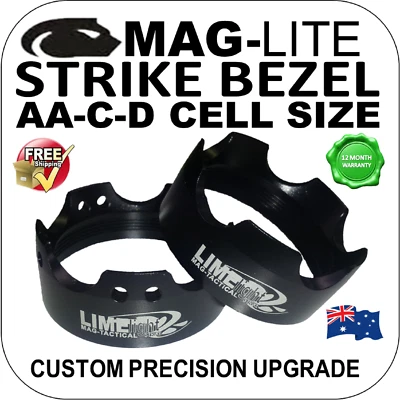 MAGLITE UPGRADE STRIKE BEZEL LENS CAP AA/C/D CELL TORCH FLASHLIGHT INCAN/LED AU - Bild 1 von 4