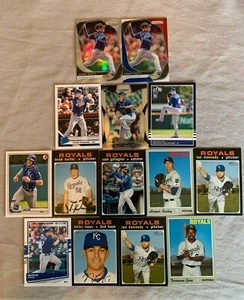 Kansas City Royals Lot (14) + Danny Duffy Silver Prizm + RC + Red/White/Blue - Picture 1 of 3