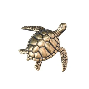 Messing Schildkröte Figur Statue Tierfiguren Spielzeug Haus Schreibtisch Deko Geschenk - Bild 1 von 6