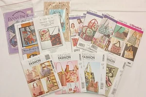 12 NEW McCALLS Simplicity + UNCUT PATTERNS Purse Bags Totes Fanny Pack 12 NEW - Picture 1 of 12