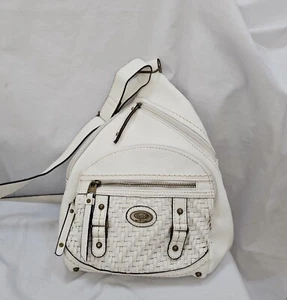 BOC Born Concepts White Sling Backpack Travel Bag Day Pack - Picture 1 of 9