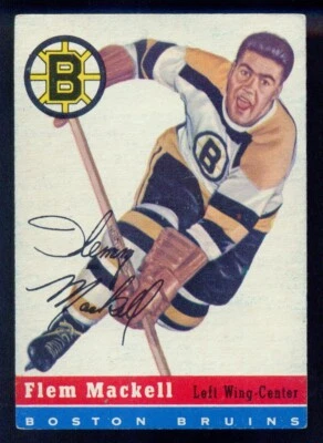 1954-55 TOPPS HOCKEY NHL #36 Fleming Mackell NM Boston Bruins Card - Image 1 of 2