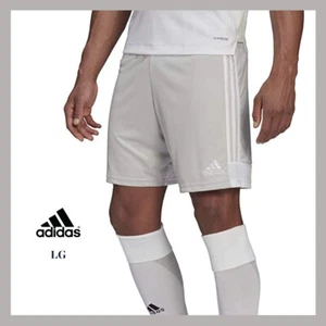 NWT - Adidas Men's Tastigo 19 Shorts, Athletic Soccer Shorts, Grey/White, Large - Picture 1 of 6