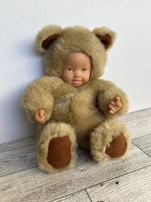 Oso de peluche marrón de felpa vintage 1997 Anne Geddes Baby Bear bolsa de frijoles 9" Foto 1 de 4