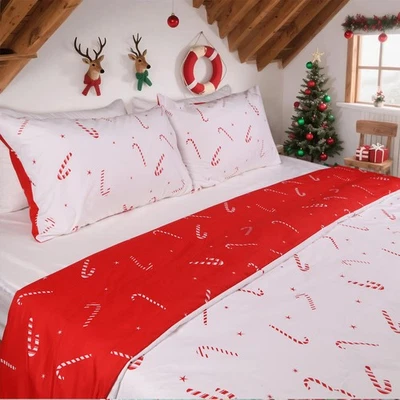Hitime Soft Christmas Duvet Cover Printed, Breathable Microfiber Bedding Set - Image 1 of 4