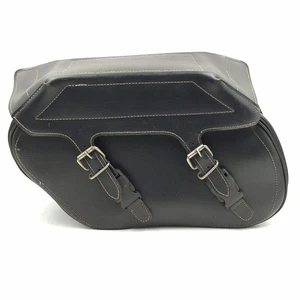 Klicbag Motorcycle Saddlebag Faux Leather Pannier Cruiser Retro Touring Bag - Picture 1 of 17