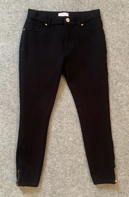 Ted Baker Cropped Trousers Skinny Fit Stretch Black Size 2 UK 10 - Image 1 of 4