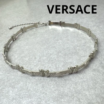 VERSACE Medusa Cinturón Cadena Plata Simple con Estrás, De Japón, y9176 Foto 1 de 4