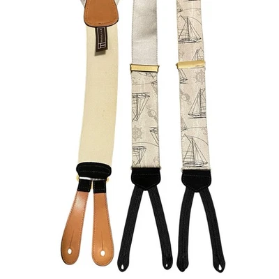 Trafalgar 吊袜带限量版丝绸帆船帆船帆船赛皮革末端黄铜 — 第 1/4 张图片