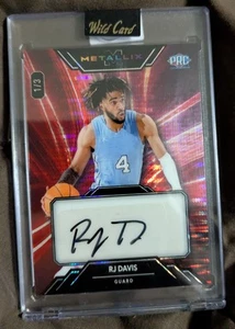 RJ Davis 1/3 Wild Card Auto North Carolina - Picture 1 of 2