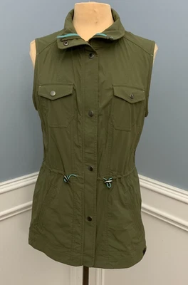 LL Bean Chaleco Mujer S Luna Utilitario Senderismo Camping Exterior Nylon Carga Cremallera a Presión Foto 1 de 4