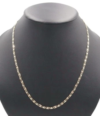 Collar de cadena Valentino clásico Estate 14KT oro tricolor 3,3 mm 22,5" - 8,45 g Foto 1 de 4