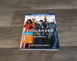 Zoolander No. 2 (Blu-ray / DVD Combo) Ben Stiller w/SLIP COVER Free Shipping - Picture 1 of 6