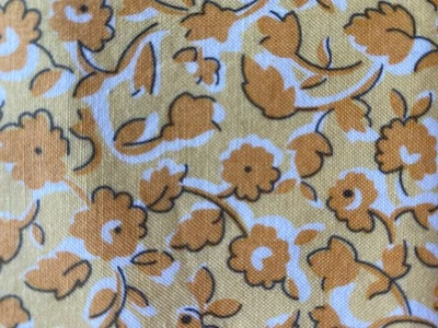 RILEY BLAKE FABRIC 2021~Lori Holt~BEE MY BONNET~Stitch All Things~ORANGE FLORAL~ - Image 1 of 3