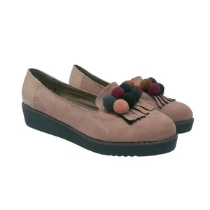 Engye Italia Wildleder-Loafer Rouge Rosa mit Bommeln 10 - Bild 1 von 8