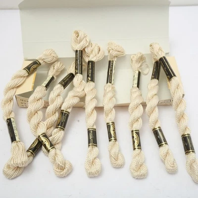 9 Skeins of DMC Ecru Coton Perle Floss 15m Size 3 France Cotton Grand Teint - Image 1 of 4