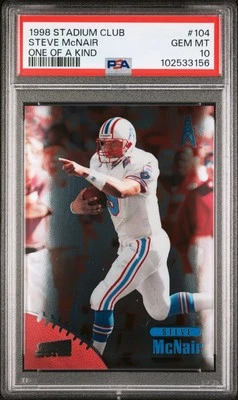 1998 Stadium Club #104 Steve McNair One of a Kind #/150 - PSA 10 - Pop 1 - Image 1 of 3