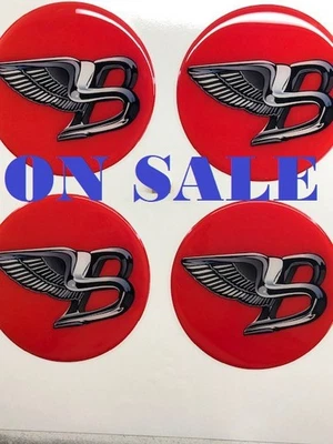 Juego de 4 pegatinas de silicona abovedadas Bentley emblema epoxi impresión 3D de todos los tamaños Foto 1 de 3