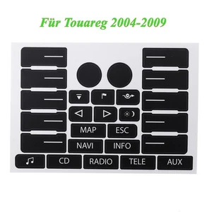 Schwarz Klima Schalter Aufklebern Tasten abgenutzte Knöpfe Für Touareg 2004-2009 - Bild 1 von 16