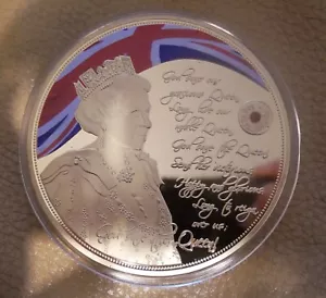 GOD SAVE THE QUEEN GOLD PLATED WITH SWAROVSKI PROOF 70mm 2016 COIN + CERTIFICATE - Picture 1 of 4