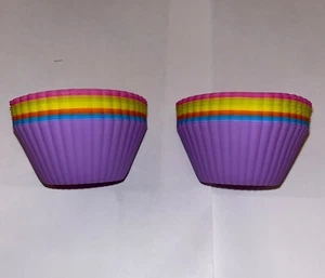 Silicone Baking Cups Cupcake Liners Muffin Cups Bright Colors Set Of 24 - Picture 1 of 1