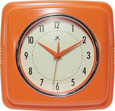 Reloj de Pared Cuadrado Silencioso Retro 9 Pulgadas Mediados de Siglo Moderno Cocina Comedor Retro Qua Foto 1 de 4