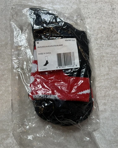 Nike NBA Player Issued Grip Socks Black Red Size Medium 6-8 Ankle High Cover