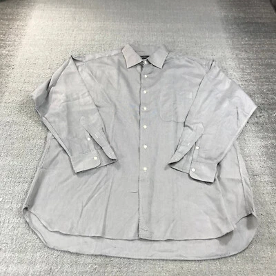 Gitman Bros Shirt Mens Extra Large 17.5 Button Up Gray Dress Eddie Williams Foto 1 de 4