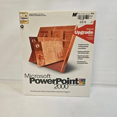 Microsoft PowerPoint 2000 Upgrade - Presentation Graphics Program NEW & Sealed  - Image 1 of 4
