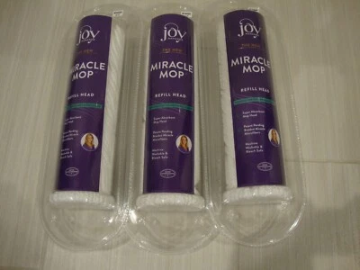 3 Joy Mangano The New Miracle Mop Refill Replacement Head