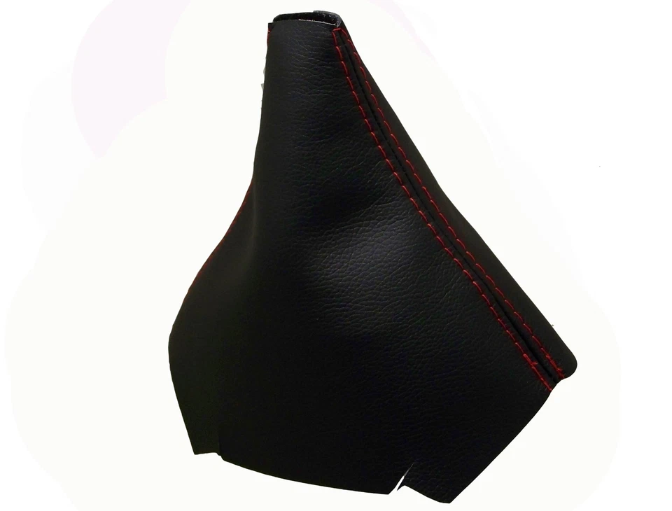 VOLKSWAGEN LUPO (1998-2005) Cuffia Leva Cambio Vera Pelle - Cuciture Rosso Foto 1 de 1