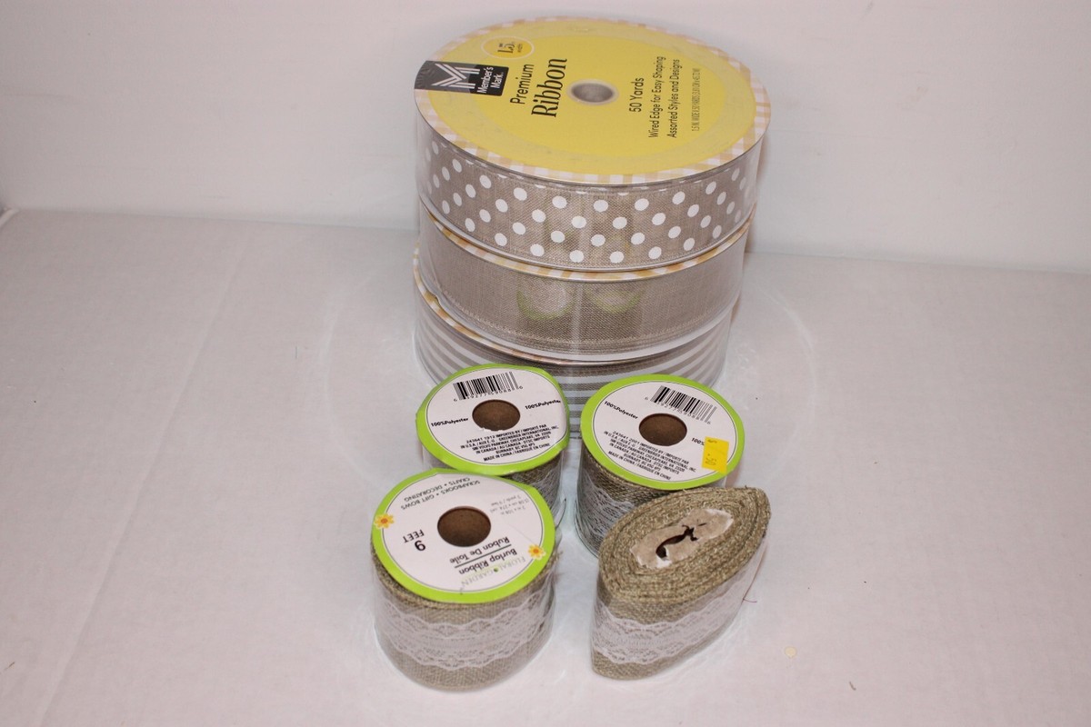 Ruban ribbon set up beige S（Gold Banner, White and Gold Banner  