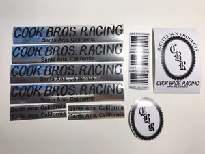 Black Cook Bros Racing Old School BMX decal CBR PK RIPPER GJS - Picture 1 of 7