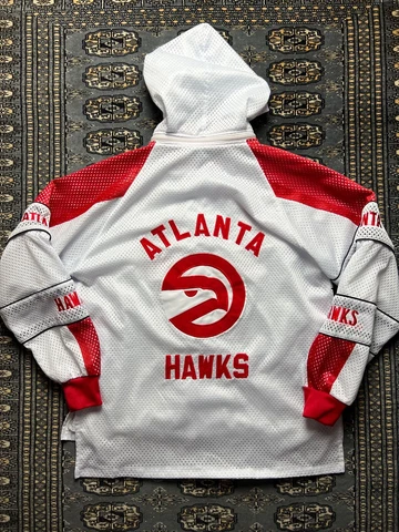Vtg Atlanta Hawks 80s Bootleg Dapper Dan Style Mesh Jersey Jacket Size XL Cover