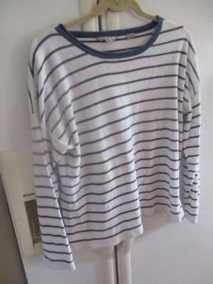 Suéter Royal Robbins Talla XL Pullover Tejido Suave Rayas Tencel Seda Lino  Foto 1 de 2