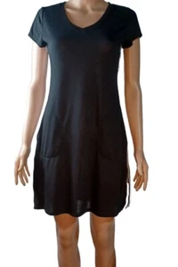 Marc New York Women's size Small Striped Black Stretchable Shirt Dress - Picture 1 of 4