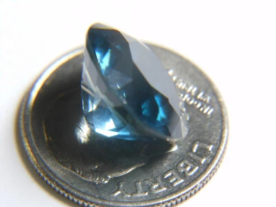 Topaz London Blue Large 7.41 ct, USA 20 Year Vendor, Excellent Round Cut - Image 1 of 4