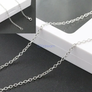 1.5mm Real 925 Sterling Silver Necklace Classic Trace Chain 14-26" Lobster Clasp - Picture 1 of 7