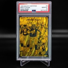 1995 Select Certified BRETT FAVRE PSA 10 Gold Team #9 Low Pop Packers HOF
