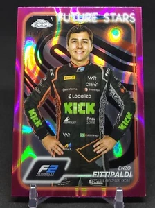 2024 Topps Chrome Formula 1 F1 F2 Enzo Fittipaldi Fuchsia Pink Lava /225 #39 - Picture 1 of 2