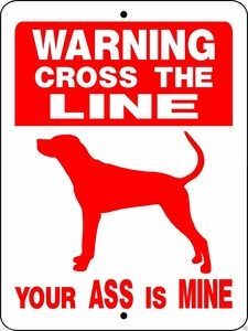 0422 Coonhound, Redbone, Blue Tick 9"x12" Aluminum Sign