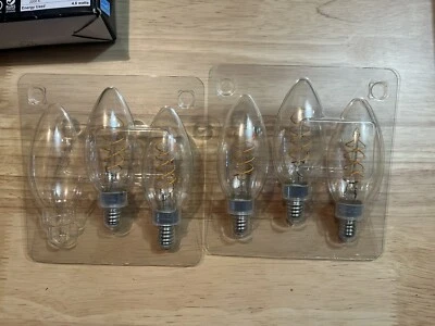 5PK Ecosmart 40Watt Equivalent B11 Dimmable Fine Bendy Filament LEDVintageEdison - Image 1 of 3
