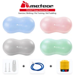 METEOR Anti-Burst Peanut Ball-Yoga Ball-Gym Ball-Swiss Ball-Pet-Kids-Birth Ball - Picture 1 of 56