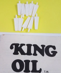 VTG KING OIL 1974 Board Game Replacement Parts Pieces 10 WHITE Wells - Picture 1 of 2