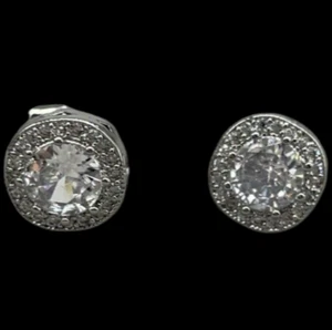 ORECCHINI PUNTILUCE GROSSI BRILLANTI IN LEGA E FARFALLE IN ARGENTO925 UOMO DONNA - Foto 1 di 12