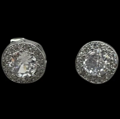 ORECCHINI PUNTILUCE GROSSI BRILLANTI IN LEGA E FARFALLE IN ARGENTO925 UOMO DONNA - Immagine 1 di 4