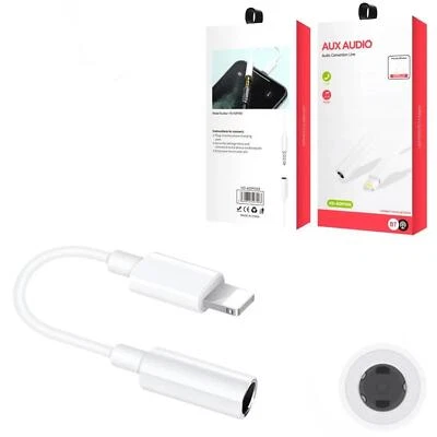 Aux Adapter For Apple iPhone 3.5mm Jack Connector Cable Headphone All IOS Device - Image 1 of 3