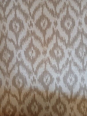 Covington BUCHANAN TAUPE Cotton Blend Woven Ikat Drapery Uph Fabric - Image 1 of 4